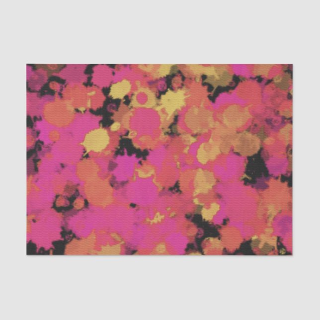 Papier Mousseline Spatters rose et or (Recto)