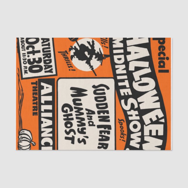 Papier Mousseline Spectacle du Midnite d'Halloween (Recto)