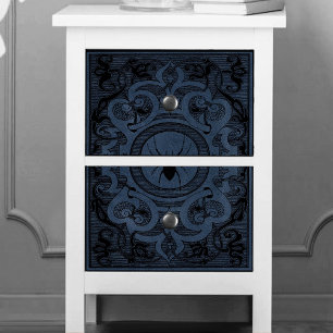 Papier Mousseline Spider Witch Dusty Ardoise Bleu Ardoise Flourdis