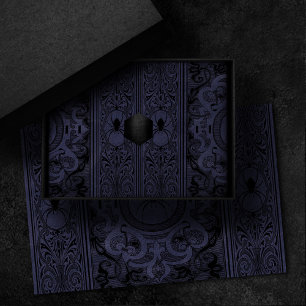 Papier Mousseline Spider Witch   Dusty violet Spiderweb fleurit