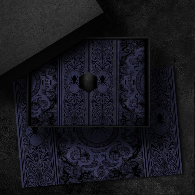 Papier Mousseline Spider Witch | Dusty violet Spiderweb fleurit (Créateur téléchargé)