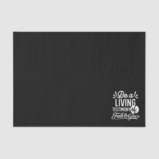 Papier Mousseline Spiritual Living Testimony Faith and Grace Quote (Recto)