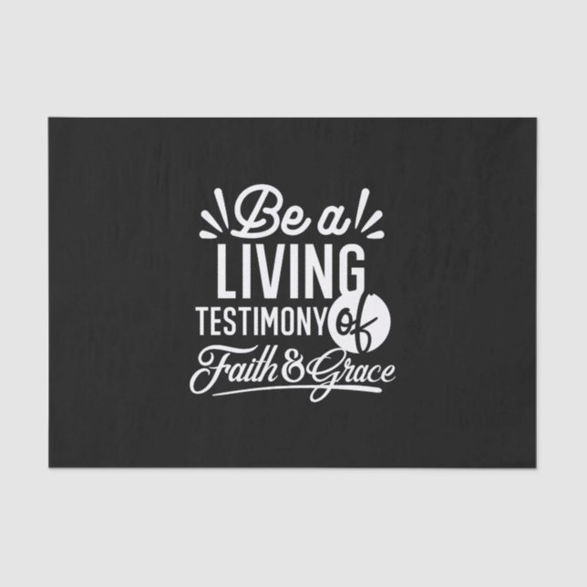 Papier Mousseline Spiritual Living Testimony Faith and Grace Quote (Recto)