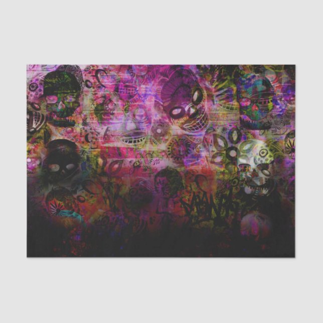 Papier Mousseline Squelette foncé (Recto)