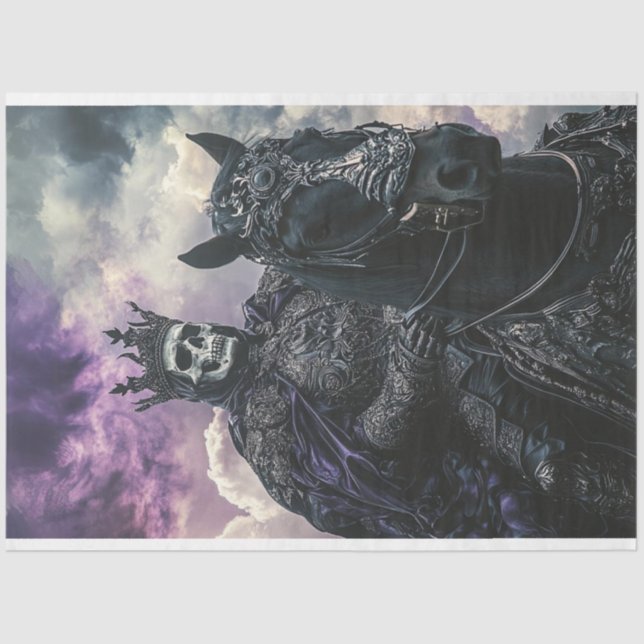 Papier Mousseline Squelette gothique Decoupage Steampunk (Recto)