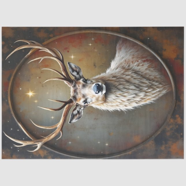 Papier Mousseline Stag majestueux à Twilight (Recto)