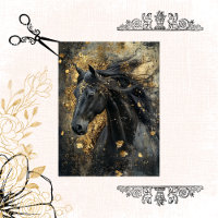 Stallion noir de la Majesté d'or du découpage