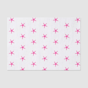 Papier Mousseline Starfish Motifs Rose White Beach Nautique 2022