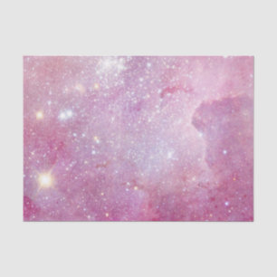 Papier Mousseline Starry Space Light Aquarelle rose Stars Galaxy
