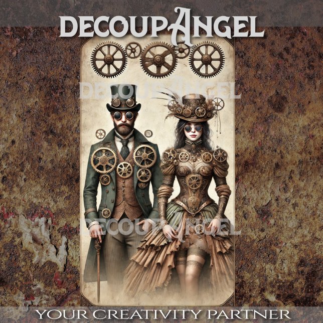 Papier Mousseline Steampunk Aristocrates Découpage (Créateur téléchargé)