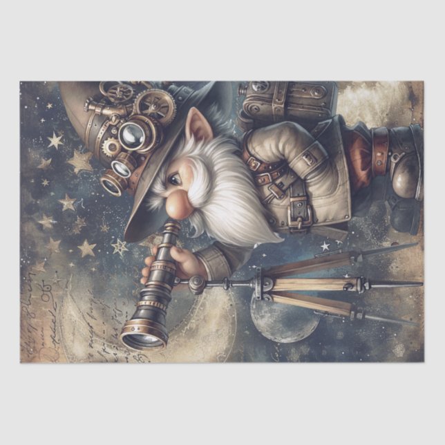 Papier Mousseline Steampunk Celestik Explorer Gnome (Recto)