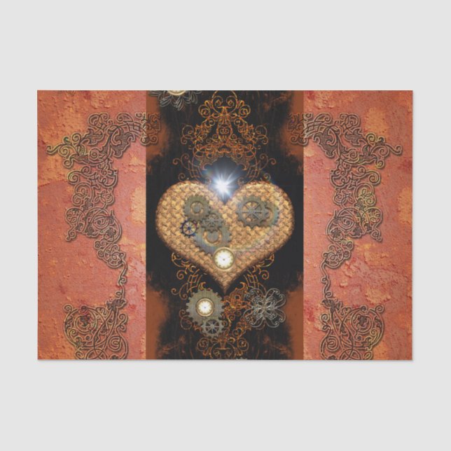 Papier Mousseline Steampunk, coeur merveilleux (Recto)