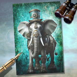Papier Mousseline Steampunk Elephant 4 papier découpage