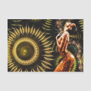 Papier Mousseline Steampunk Fractal Imaginaire belle femme