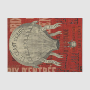 Papier Mousseline Steampunk Hot Air Ballon Ride Polices graphiques