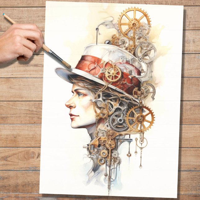 Papier Mousseline Steampunk Man 1 Papier de découpage (Créateur téléchargé)