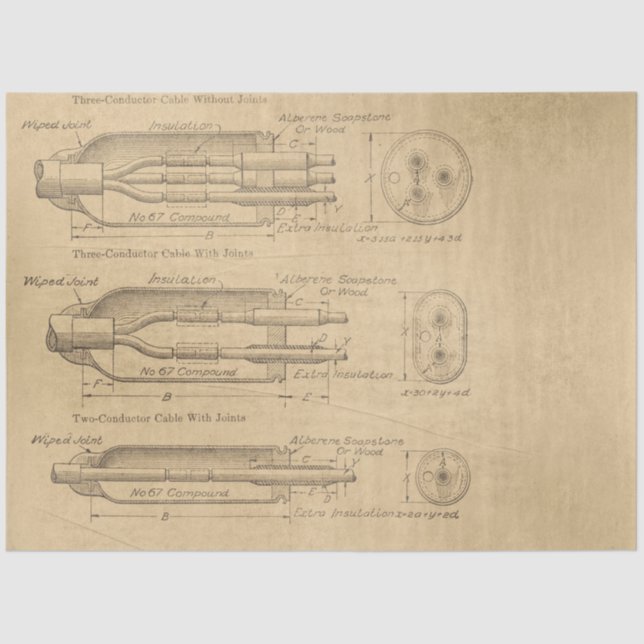 Papier Mousseline Steampunk mécanique série de conception #3 (Recto)
