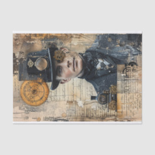 Papier Mousseline Steampunk Média mixte avec un homme victorien