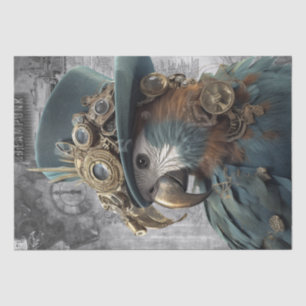 Papier Mousseline Steampunk Parrot
