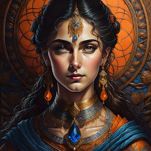 Papier Mousseline Steampunk Princess Woman decoupage v1