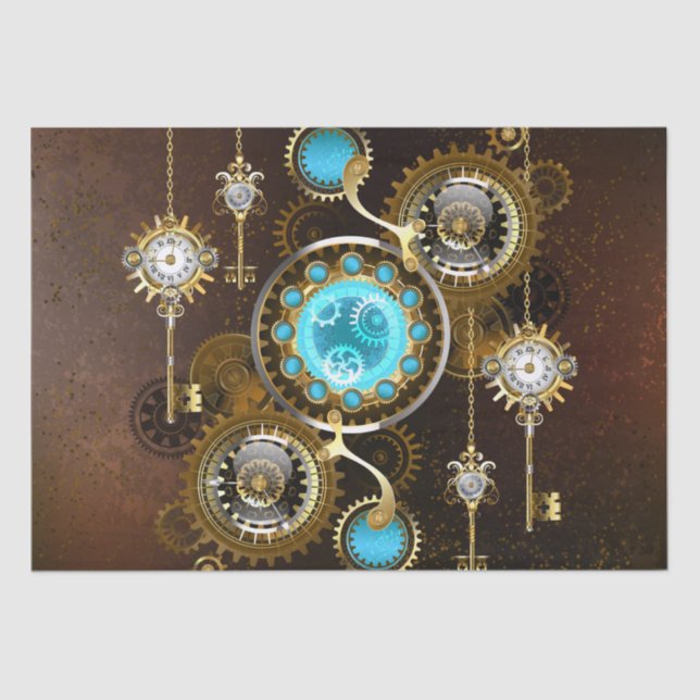 Papier Mousseline Steampunk Rusty Background (Recto)