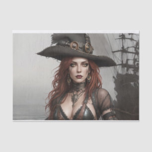 Papier Mousseline Steampunk Soul Collector Pirate Decoupage   Sombre