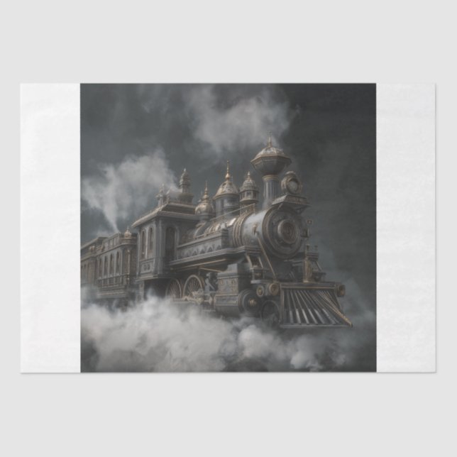 Papier Mousseline Steampunk Train (Recto)