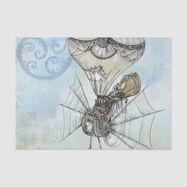 Papier Mousseline Steampunk vintage (Recto)
