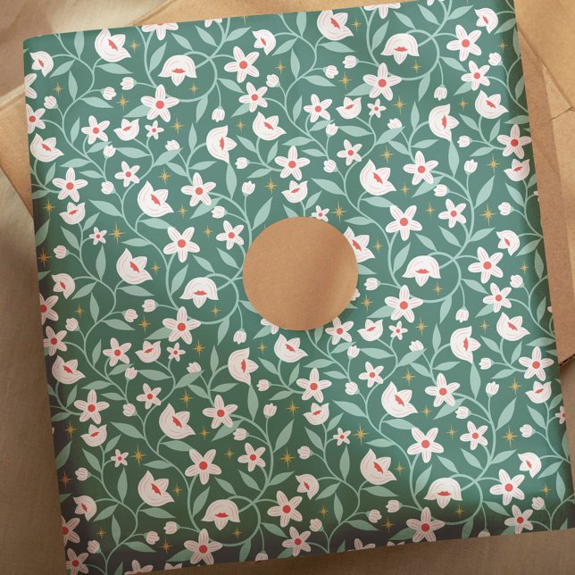 Papier Mousseline Stéphane Botanique Floral Blossom Vin Motif feuill (Stary Botanical Floral Blossom Vine Leaf Pattern Tissue Paper)