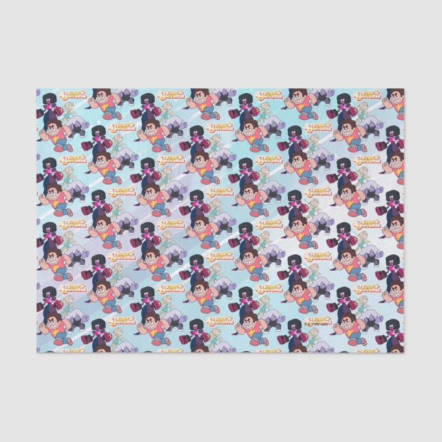 Papier Mousseline Steven Universe | Crystal Gem Group Action (Recto)