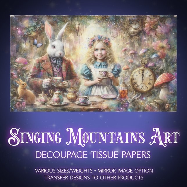 Papier Mousseline Storybook Fantasy Tea Party Furniture Decoupage (Créateur téléchargé)