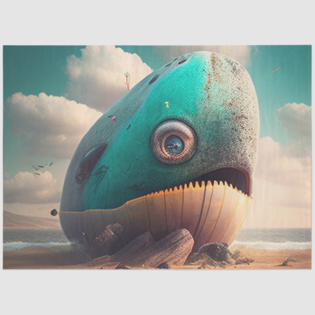 Papier Mousseline Strange Whale (Recto)