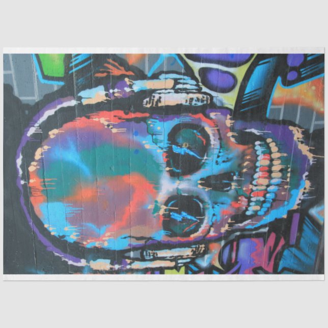 Papier Mousseline Street Art Sketch Urban Decoupage Tissu Papier (Recto)