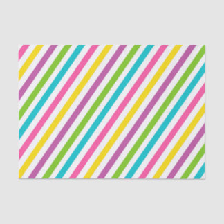 PAPIER MOUSSELINE STRIPES DIAGONALES DE BRIGHTLY COLORED EASTER