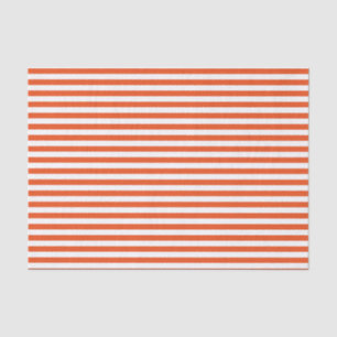 Papier Mousseline Stripes orange et blanc