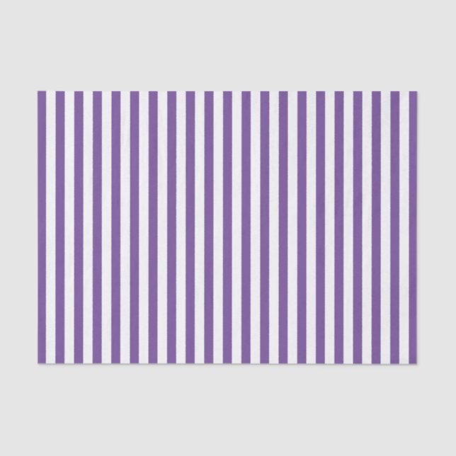 Papier Mousseline Stripes simples Motif violet/blanc géométrique I (Recto)