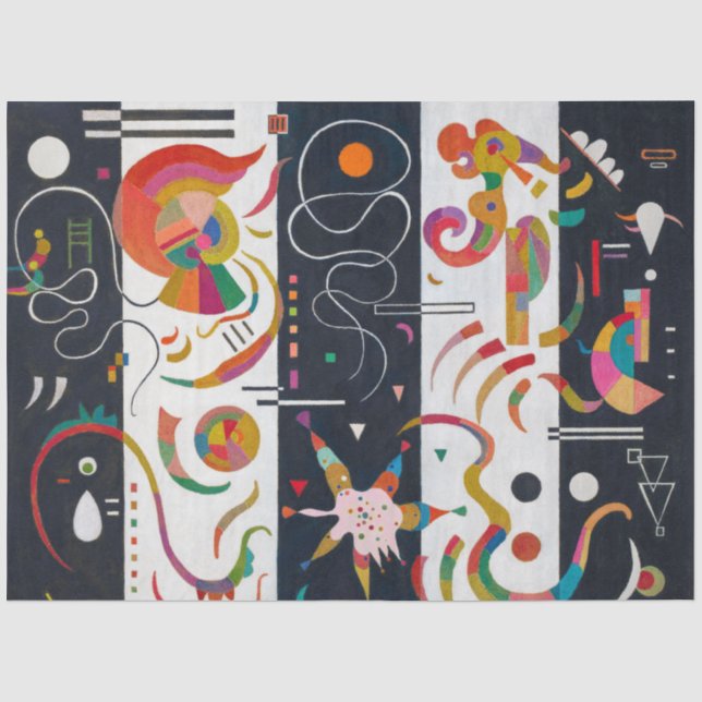 Papier Mousseline Stripes, Wassily Kandinsky (Recto)