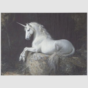 Papier Mousseline Style antique Unicorn Peinture Découpage
