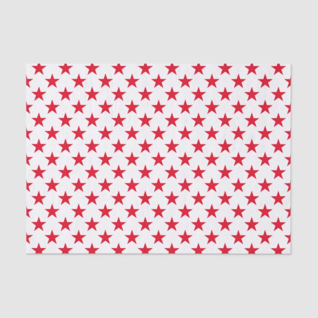 Papier Mousseline Style Cool d'origine Blanc Red Star motif (Recto)