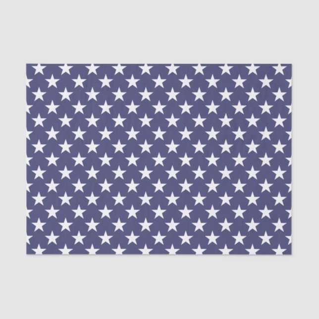 Papier Mousseline Style Cool original Marine White Star motif (Recto)