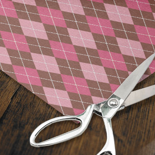 Papier Mousseline Style Jacquard rose sur Brown Vintage Knit Decoupa