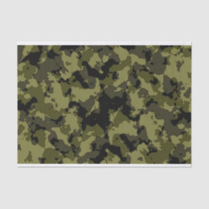 Papier Mousseline Style militaire camouflé