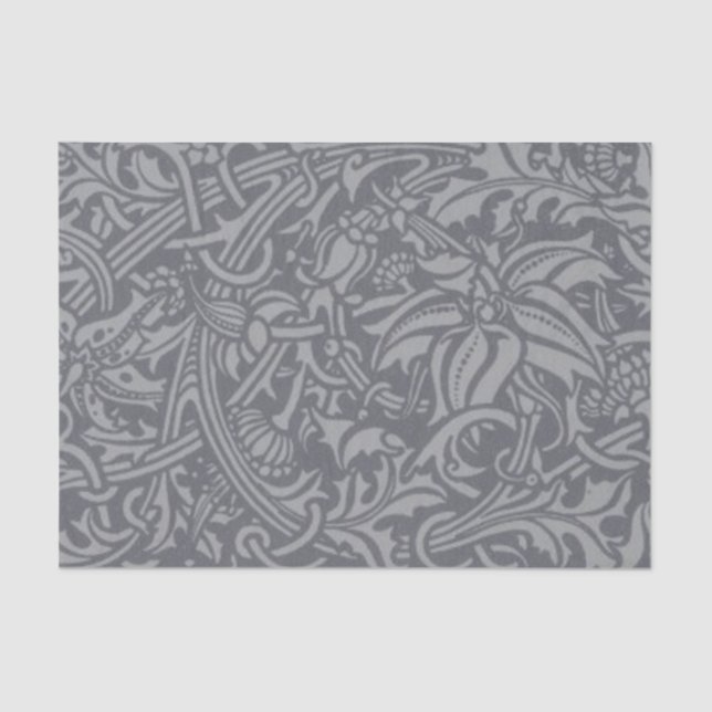 Papier Mousseline Style Scottish Thistle Knot William Morris (Recto)