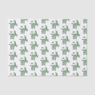 Papier Mousseline Styracosaurus vert avec peinture de guerre tribale