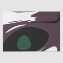 Submersion : Noir Abstrait, Blanc, Violet & Vert