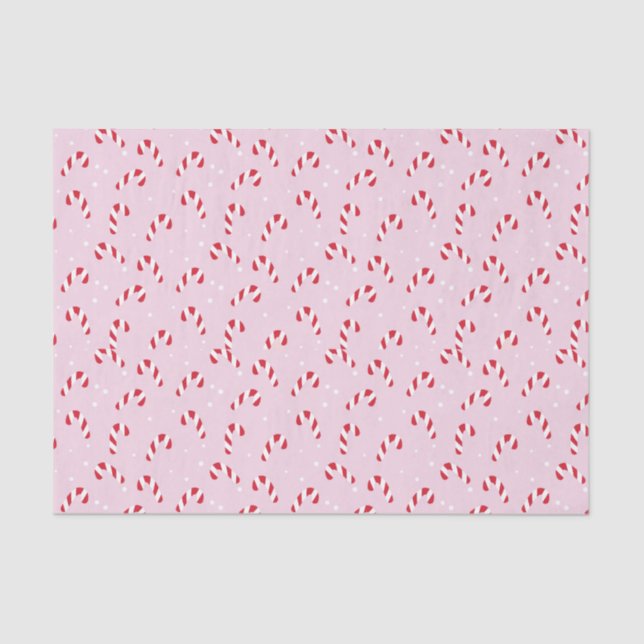 Papier Mousseline Sucre de canne de Noël rose (Recto)