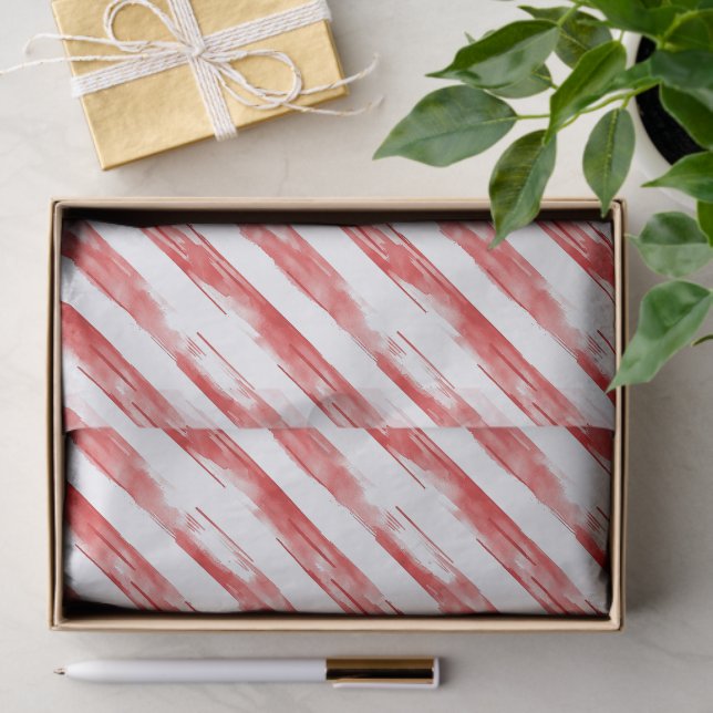 Papier Mousseline Sucre de canne Red Stripes Noël (Cadeau)