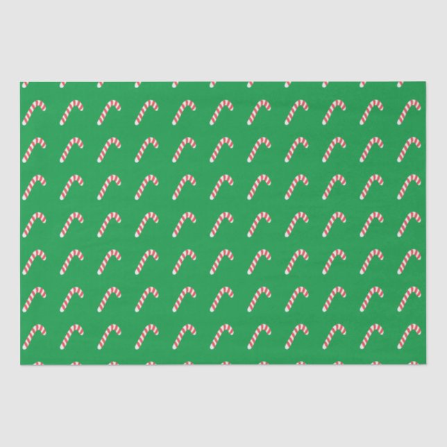 Papier Mousseline Sucre de canne Vert Mignonne Simple Noël (Recto)