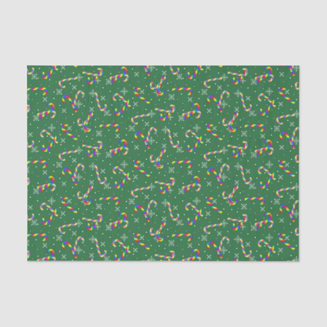 Papier Mousseline Sucres de canne arc-en-ciel Noël (Recto)