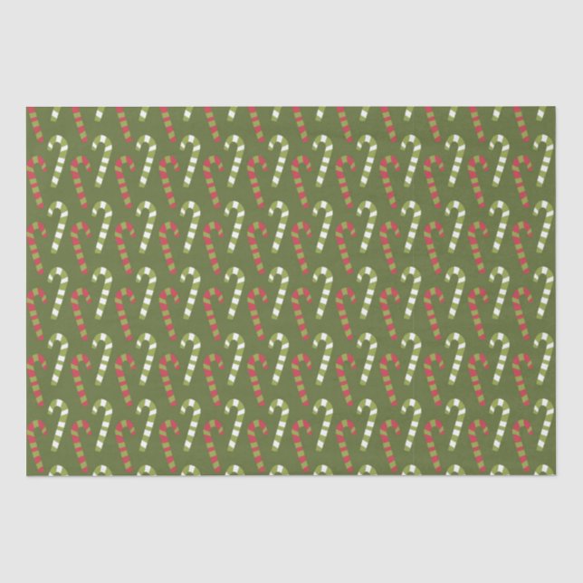 Papier Mousseline Sucres de canne blancs verts rouges avec support v (Recto)